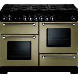 Rangemaster Kitchener 110cm Dual Fuel 76770 Range Cooker in Cream with Chrome trim and FSD Hob